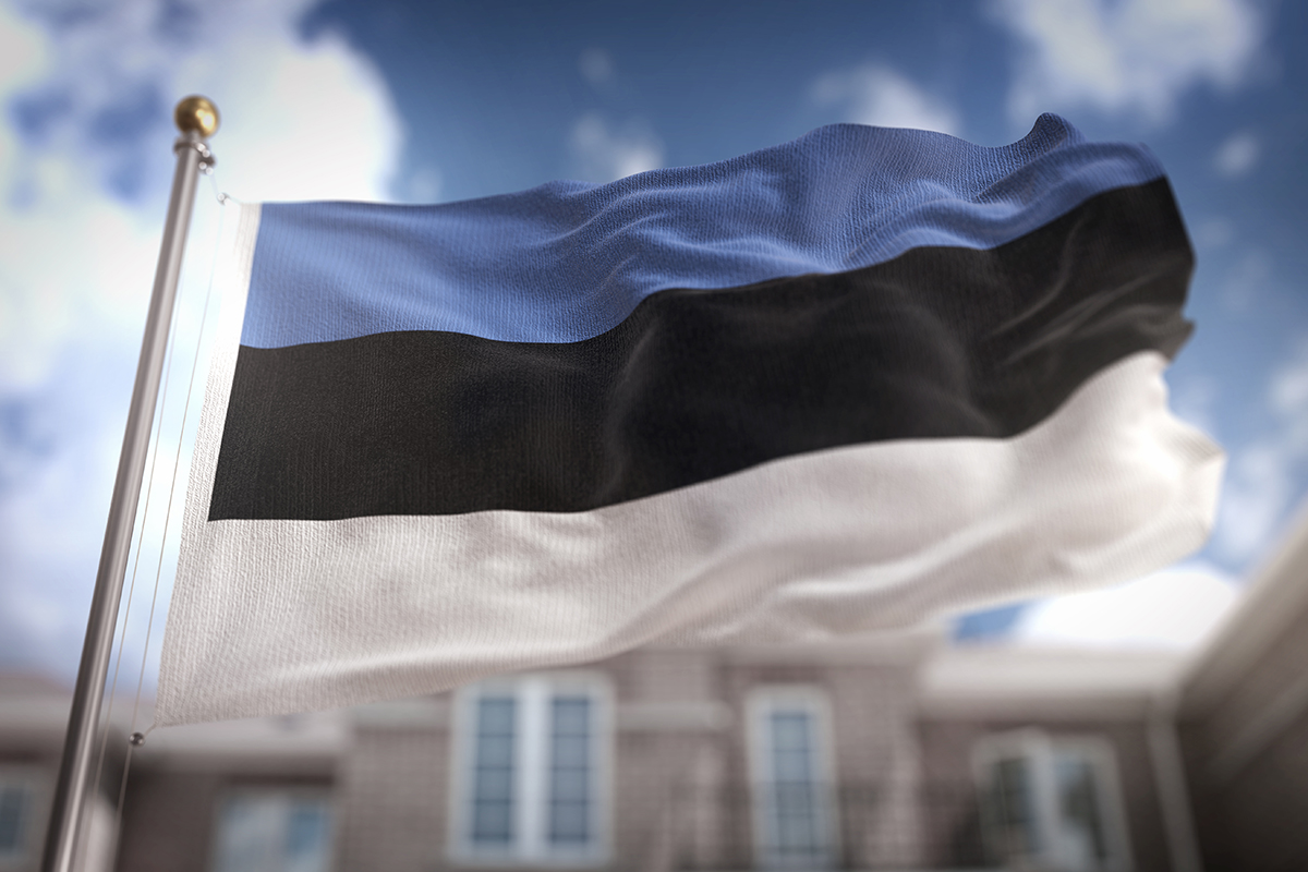 Флаг Эстонии в Таллине
