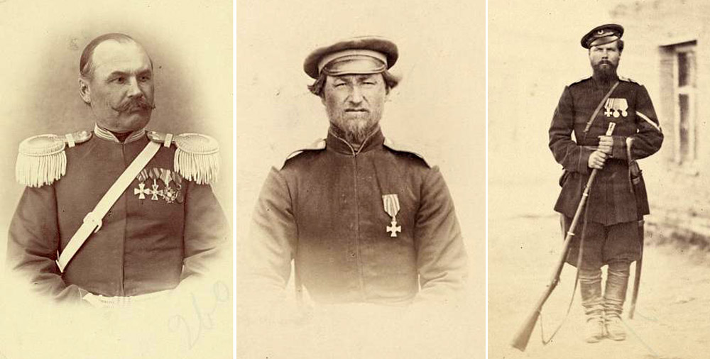 В.Р. в звании полковника и 2е его казаков награж.бой под Иканом.1872 1879гг 4358680 original