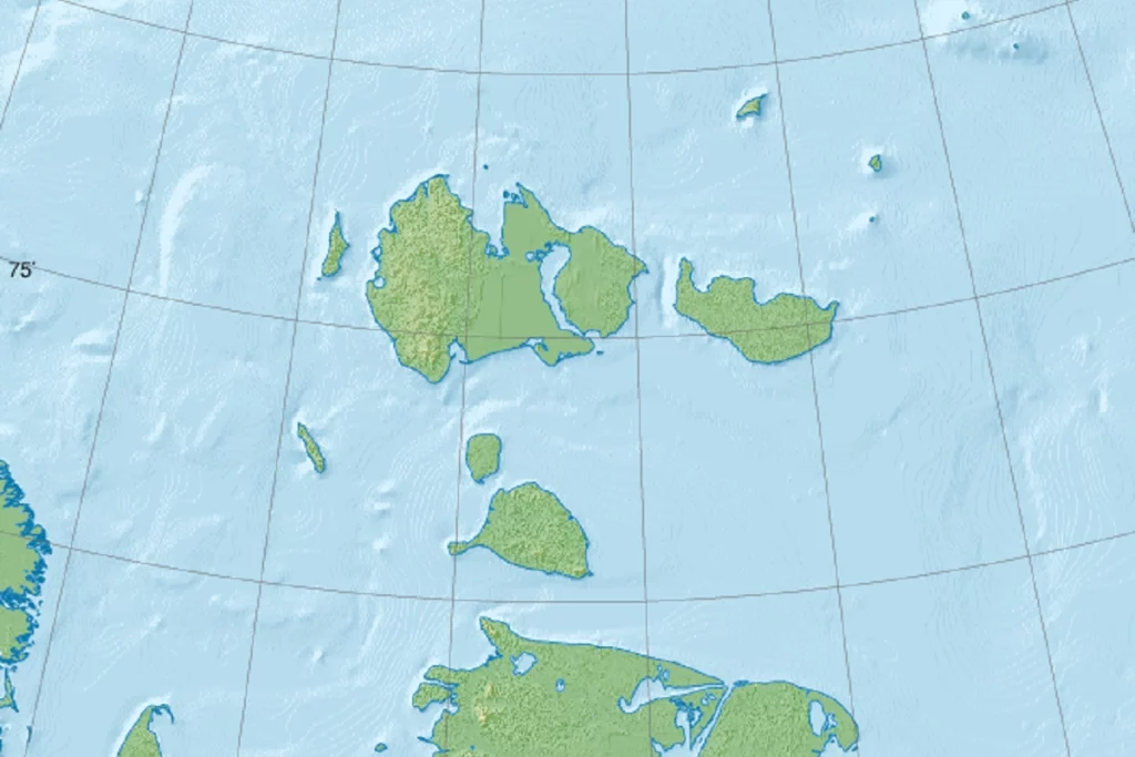 relief map of new siberian islands