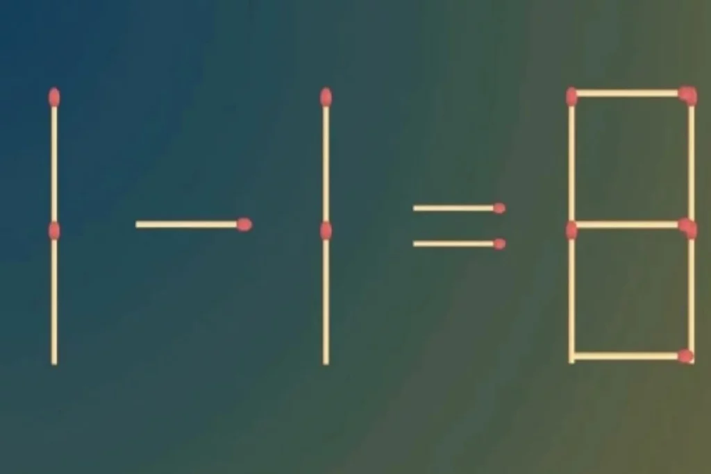 Задача на внимание: исправьте уравнение, передвинув одну спичку 1 1 1