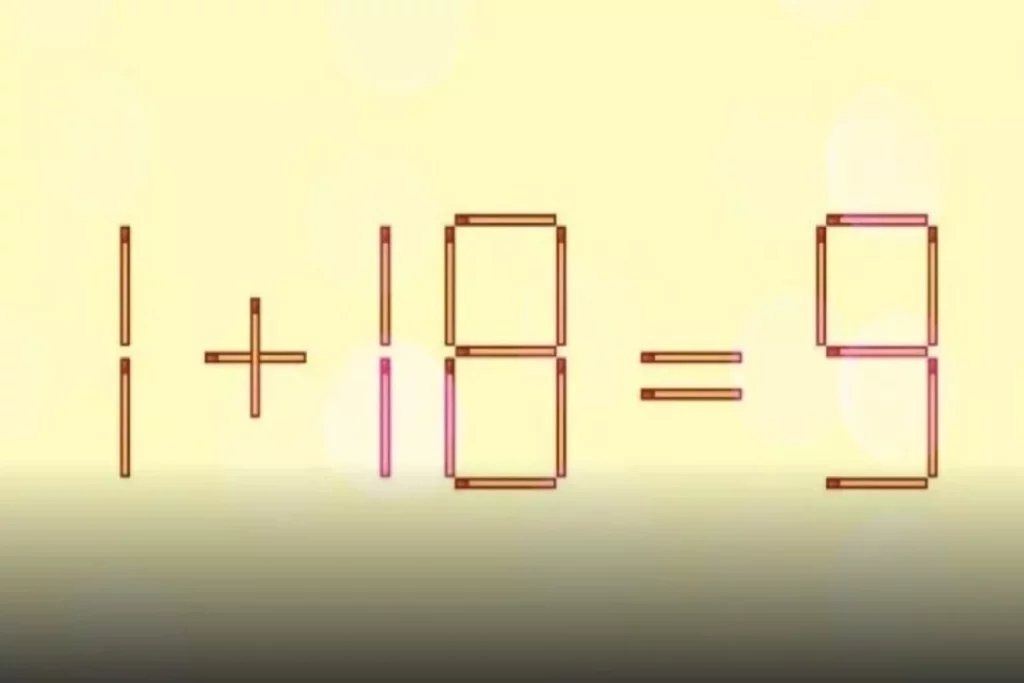 Головоломка на логику: исправьте уравнение одной спичкой 1 1 23